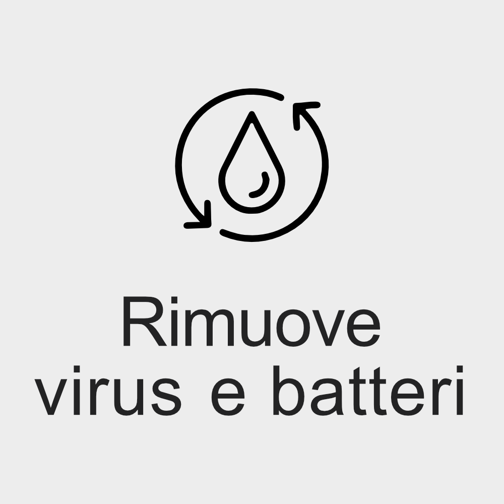 Rimuove virus e batteri -  Filopuritalia
